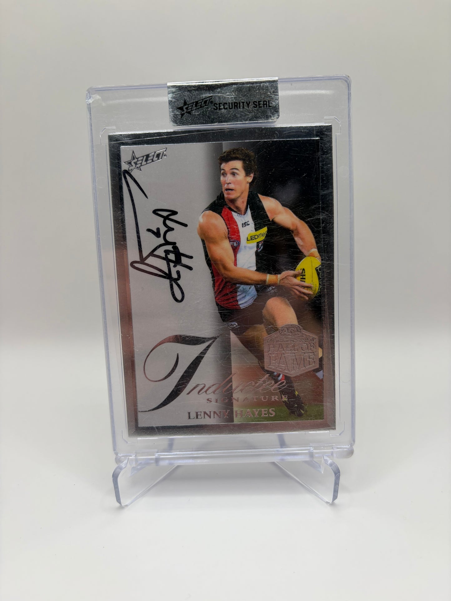 Lenny Hayes Hall of Fame Inductee Signature 01/110 - 2024 AFL Select Legacy Ultimate