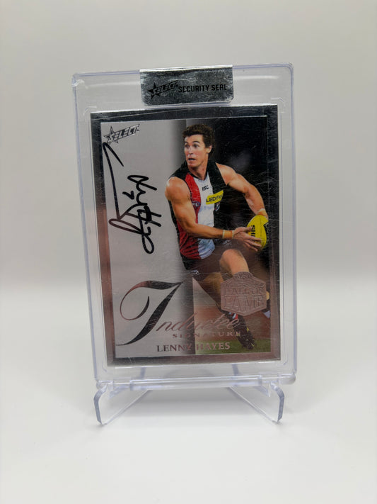 Lenny Hayes Hall of Fame Inductee Signature 01/110 - 2024 AFL Select Legacy Ultimate