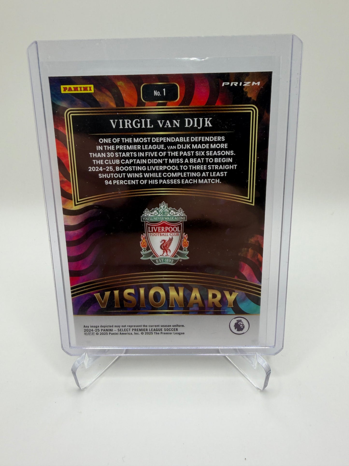 Virgil Van Dijk Visionary - 24-25 Select Panini Prizim