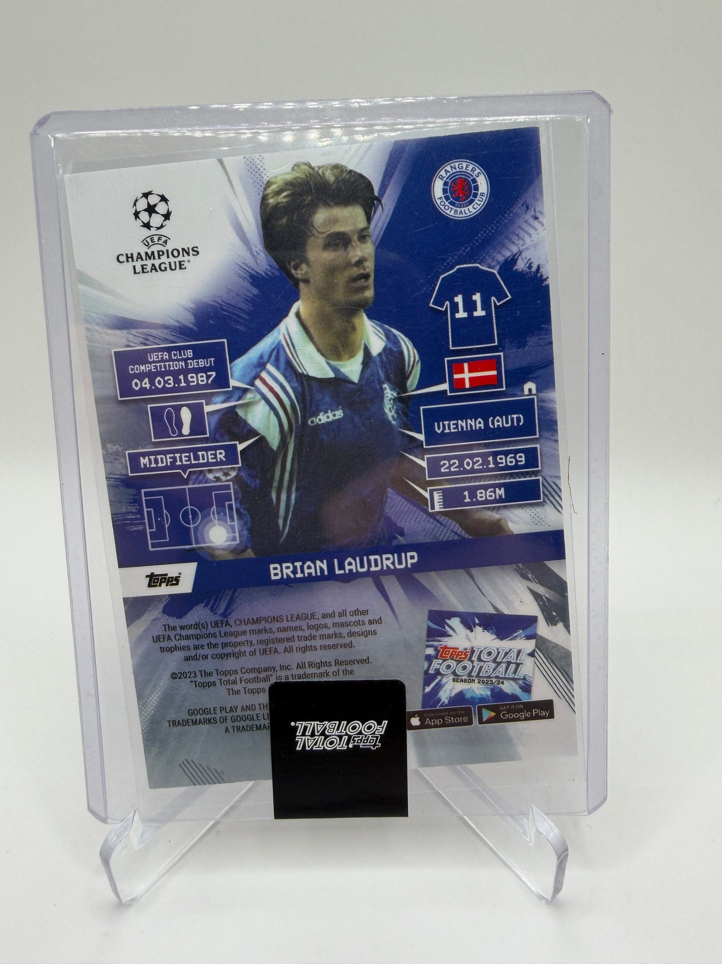 Brian Laudrup Rangers UEFA Legends Orange 5/5 - Topps Total Football Series 3