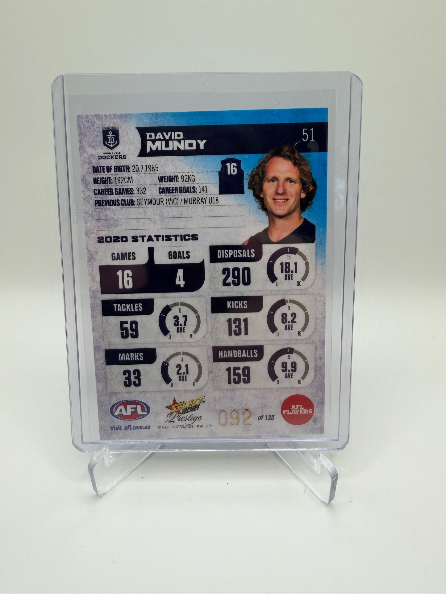 David Mundy Blue Parallel 92/125 - 2021 Prestige